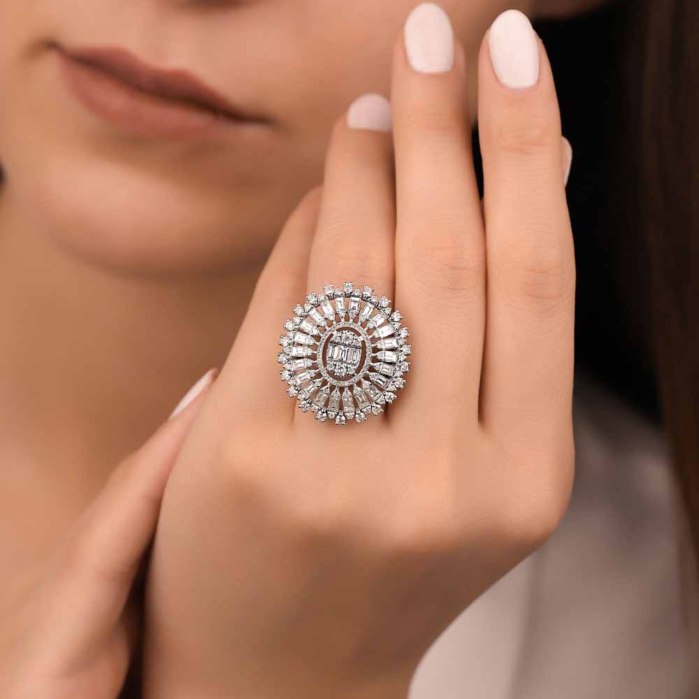 2,90 Karat Pırlanta Taşlı Mega Polaris Tasarım Yüzük