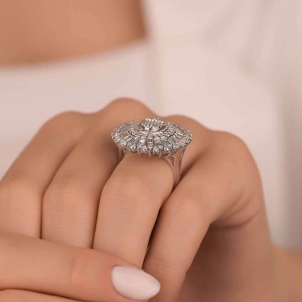 2,90 Karat Pırlanta Taşlı Mega Polaris Tasarım Yüzük