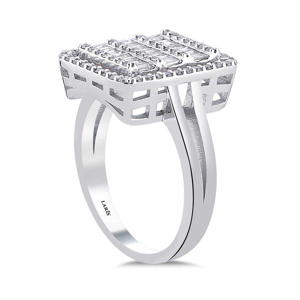 0,88 Karat Pırlanta Taşlı Baget Yüzük