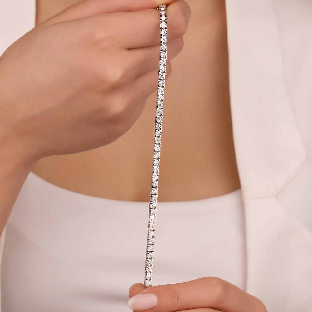 Su Yolu Bileklikler 5,82 Karat Pırlanta Su Yolu Bileklik