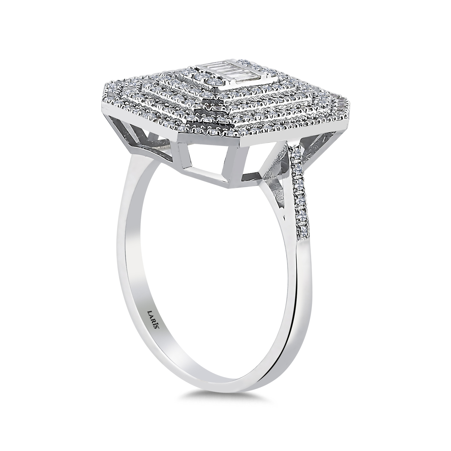 0,62 Karat Pırlanta Mega Baget Lumis Yüzük