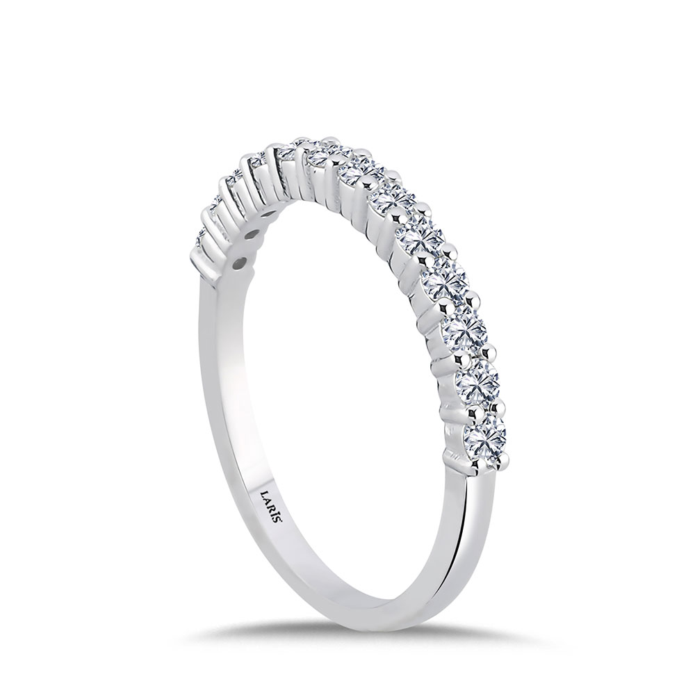 Tamtur / Yarımtur Yüzükler 0,45 Karat Pırlanta Yarımtur Yüzük