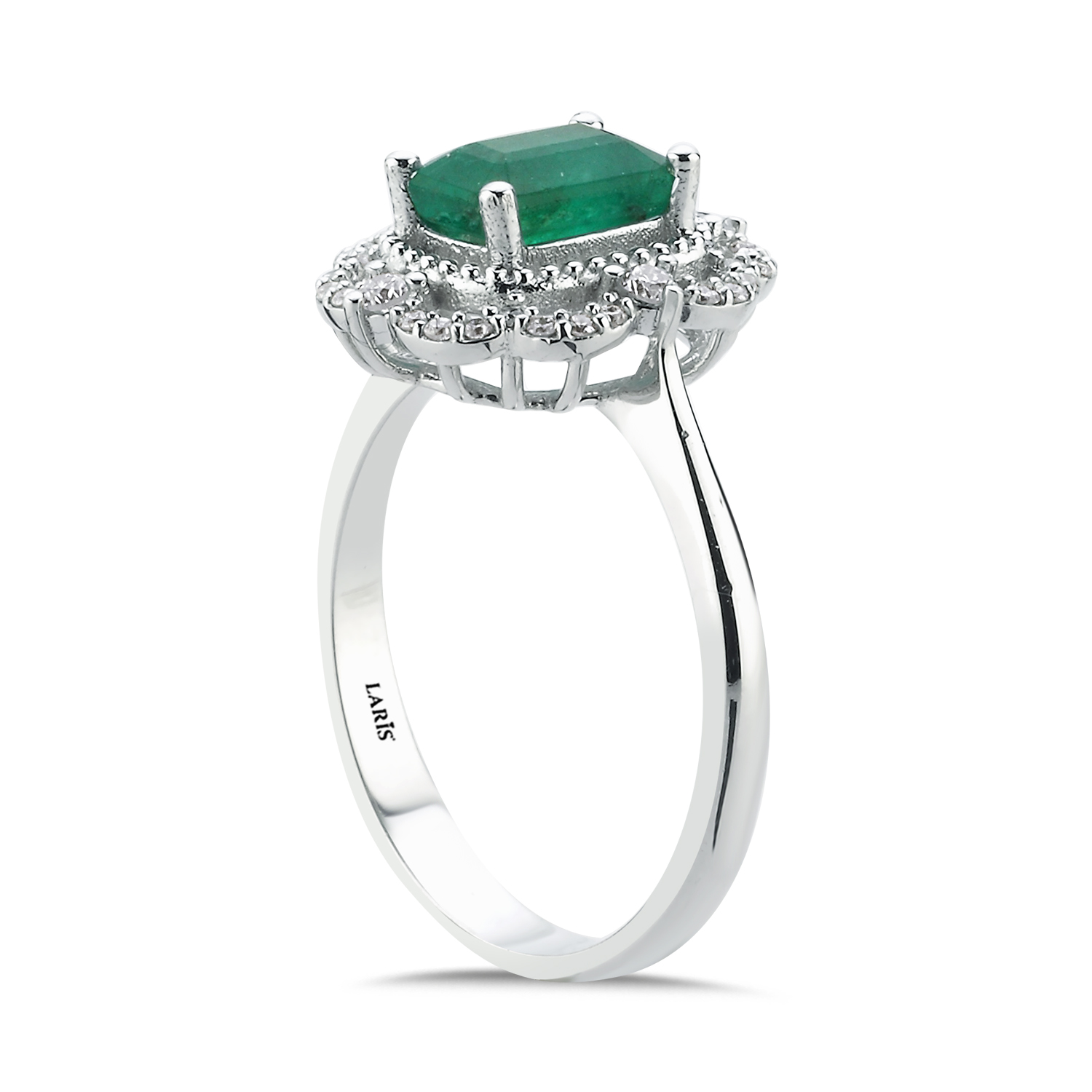 1,11 Karat Pırlanta Jasmine Zümrüt Yüzük