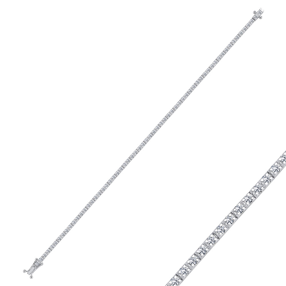 Su Yolu Bileklikler 1,00 Karat Pırlanta Su Yolu Bileklik