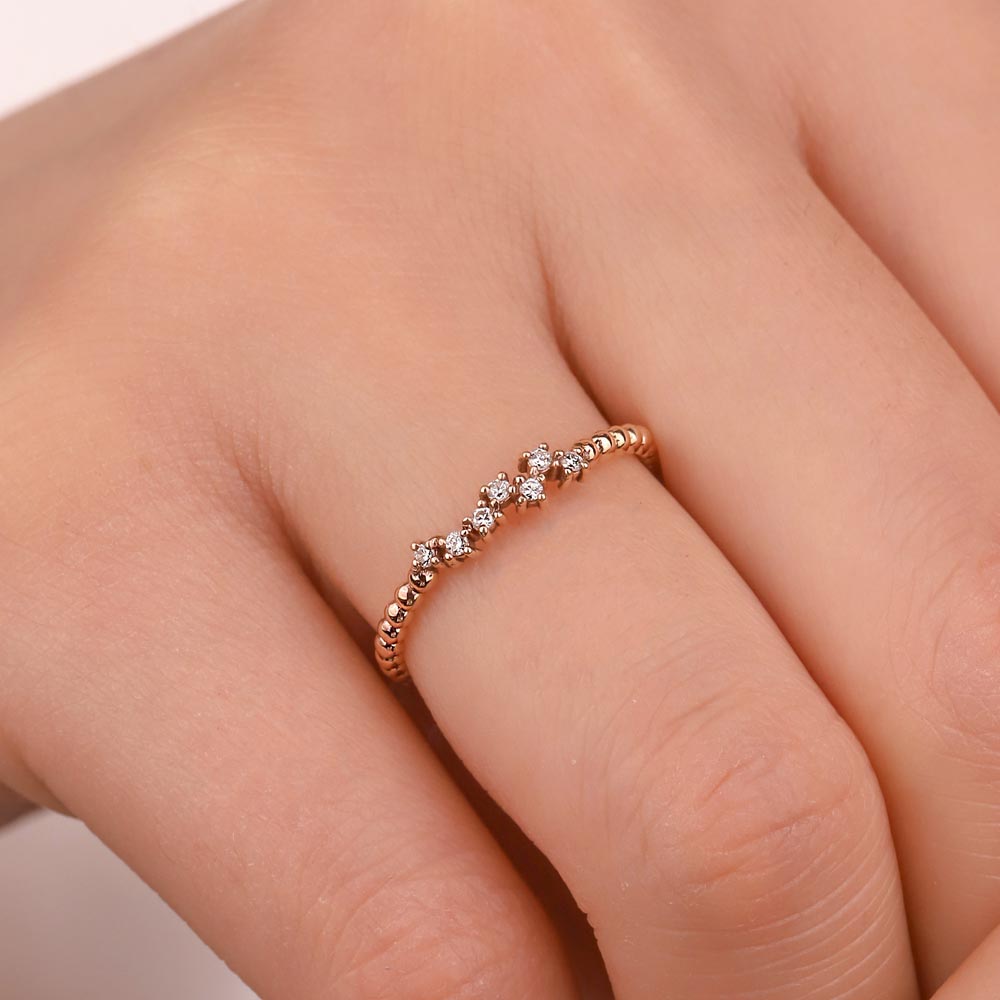 Vintage Yüzükler 0,07 Karat Pırlanta Özel Tasarım Vintage Yüzük