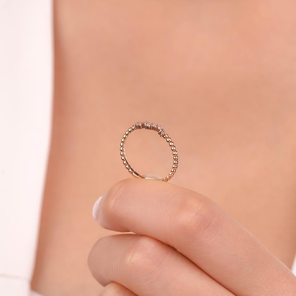 Vintage Yüzükler 0,07 Karat Pırlanta Özel Tasarım Vintage Yüzük