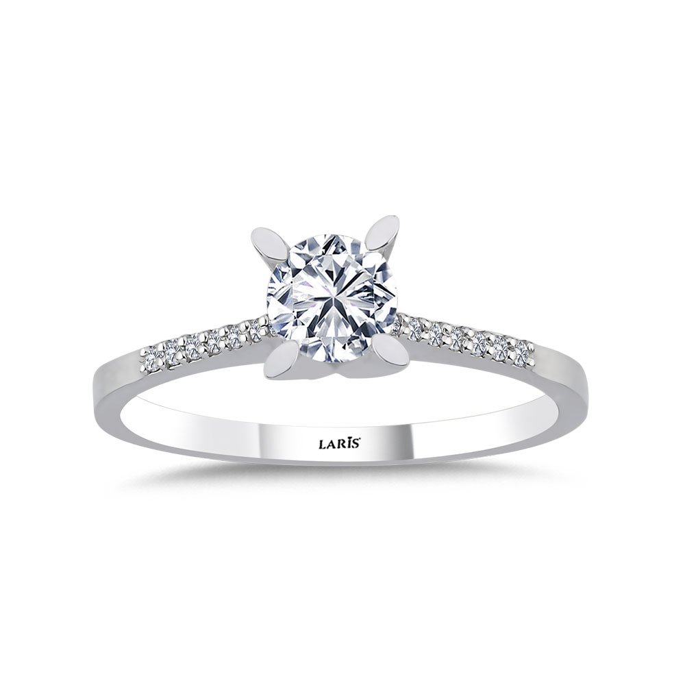 0,56 Karat Kolları Taşlı Celina Pırlanta Yüzük