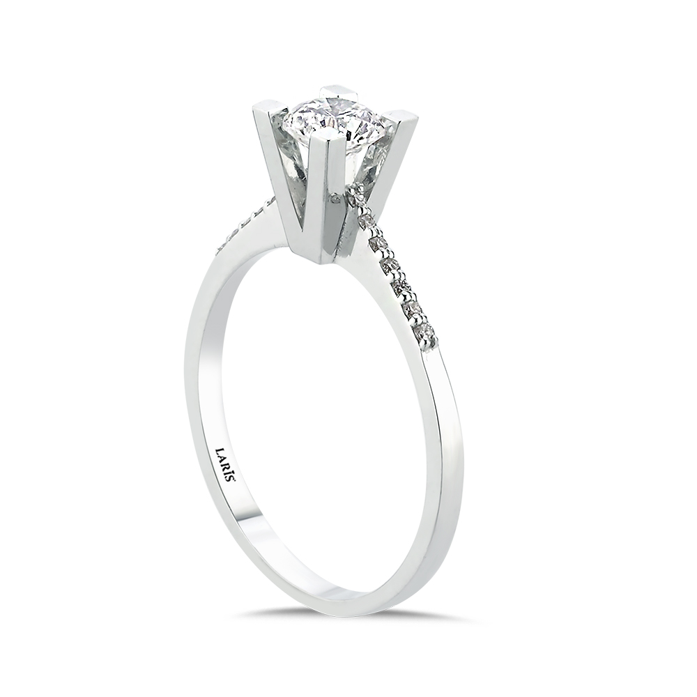 0,57 Karat Kolları Taşlı Stellar Pırlanta Yüzük