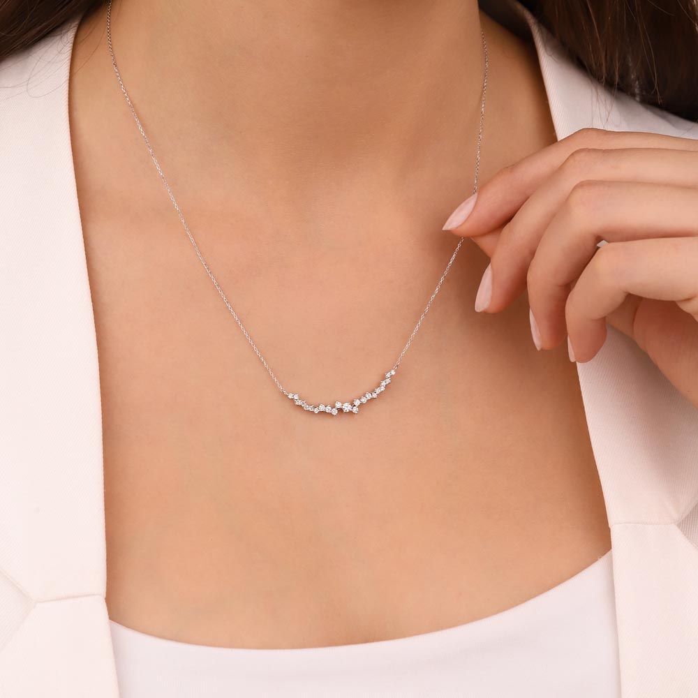 Özel Tasarım Kolyeler 0,39 Karat Pırlanta Özel Tasarım Fantezi Kolye