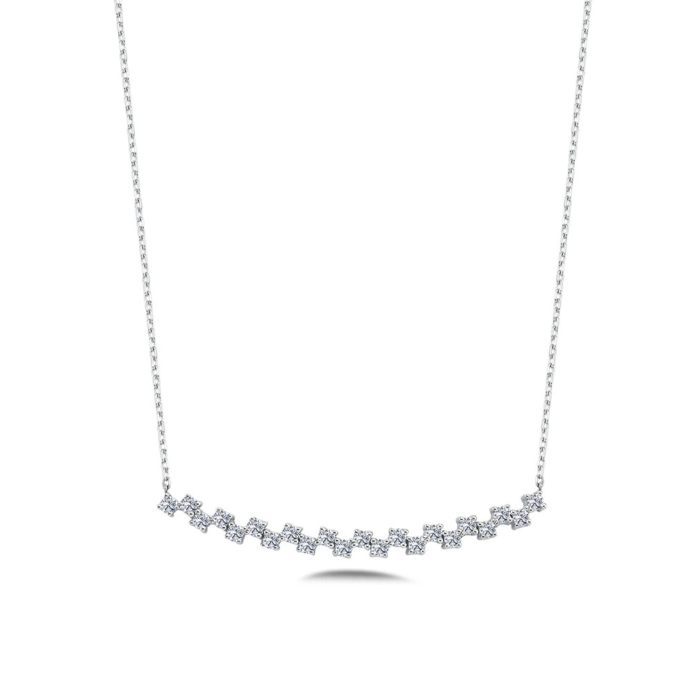 0,30 Karat Pırlanta Fantezi Asimetrik Kolye