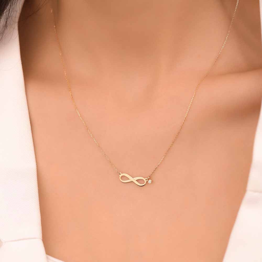 Pırlanta Sonsuzluk Hediyelik Kolye