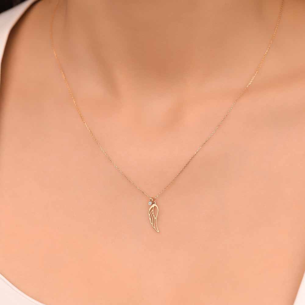 Pırlanta Kanat Hediyelik Kolye