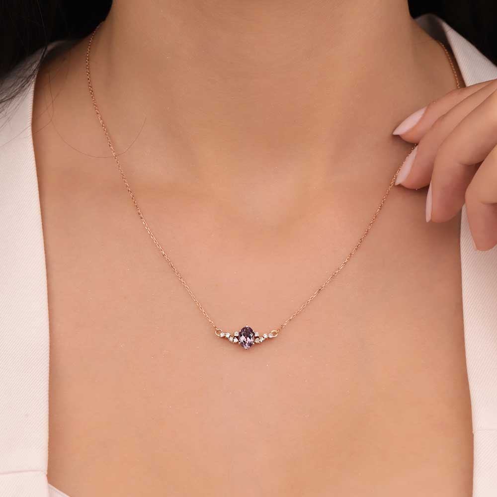 1,29 Karat Pırlanta Vintage Alexandrit Kolye