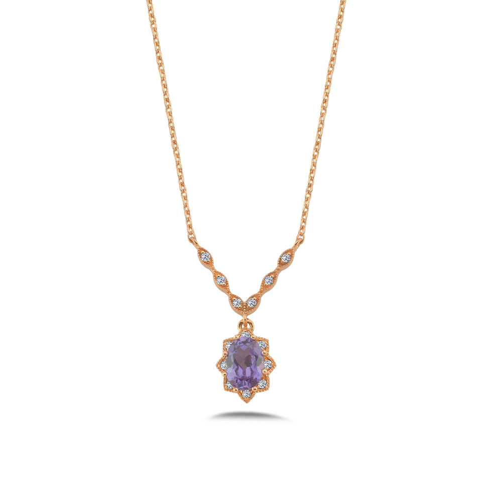 1,08 Karat Pırlanta Vintage Alexandrit Kolye
