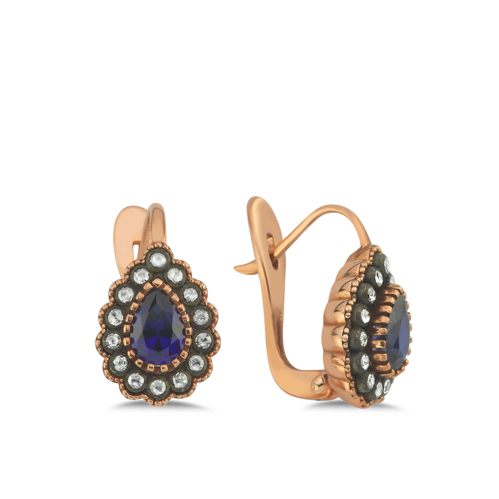 1,50 Karat Elmas Safir Küpe