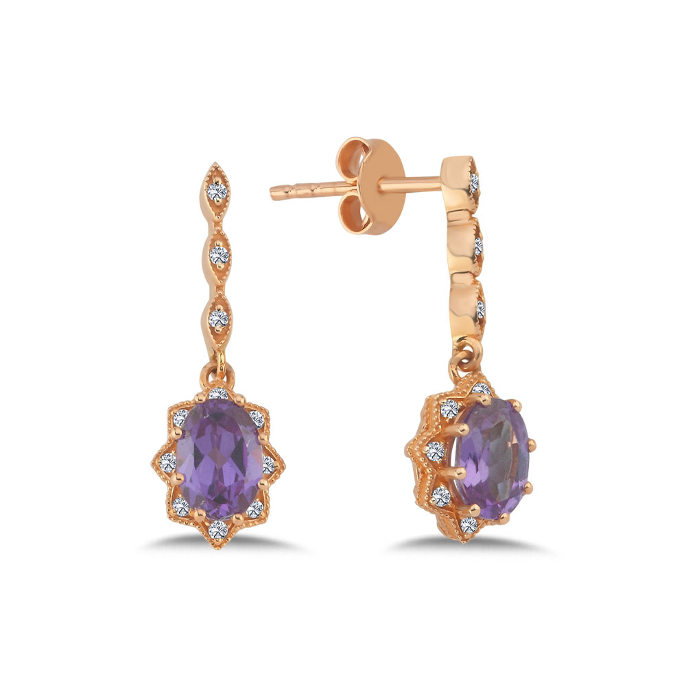 2,00 Karat Pırlanta Vintage Alexandrit Küpe