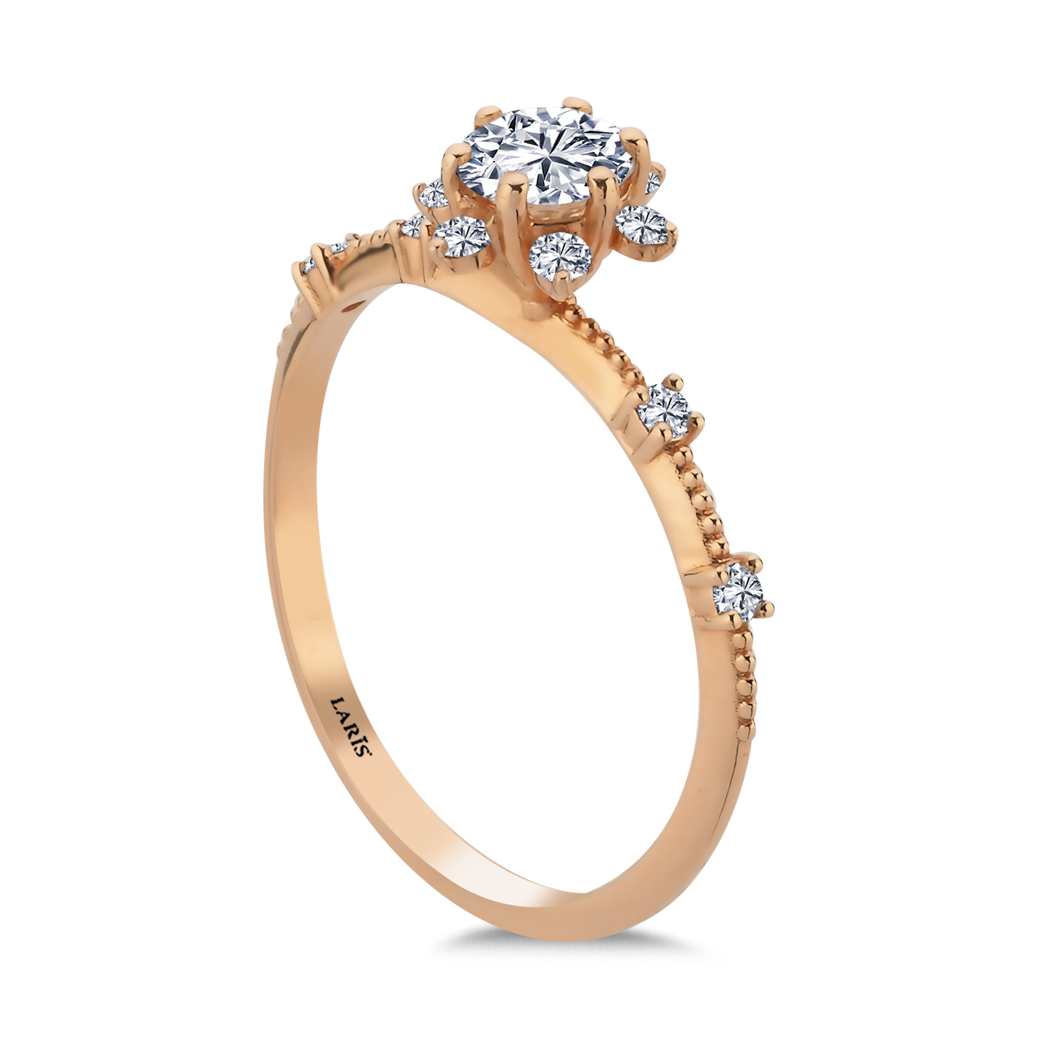 Vintage Yüzükler 0,54 Karat Pırlanta Lotus Tektaş Yüzük