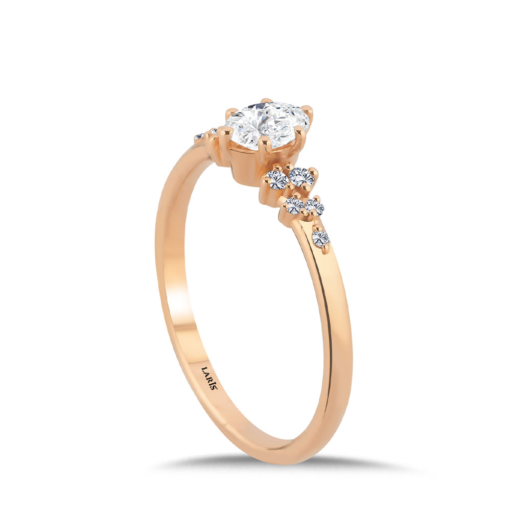 Vintage Yüzükler 0,45 Karat Pırlanta Oval Vintage Yüzük