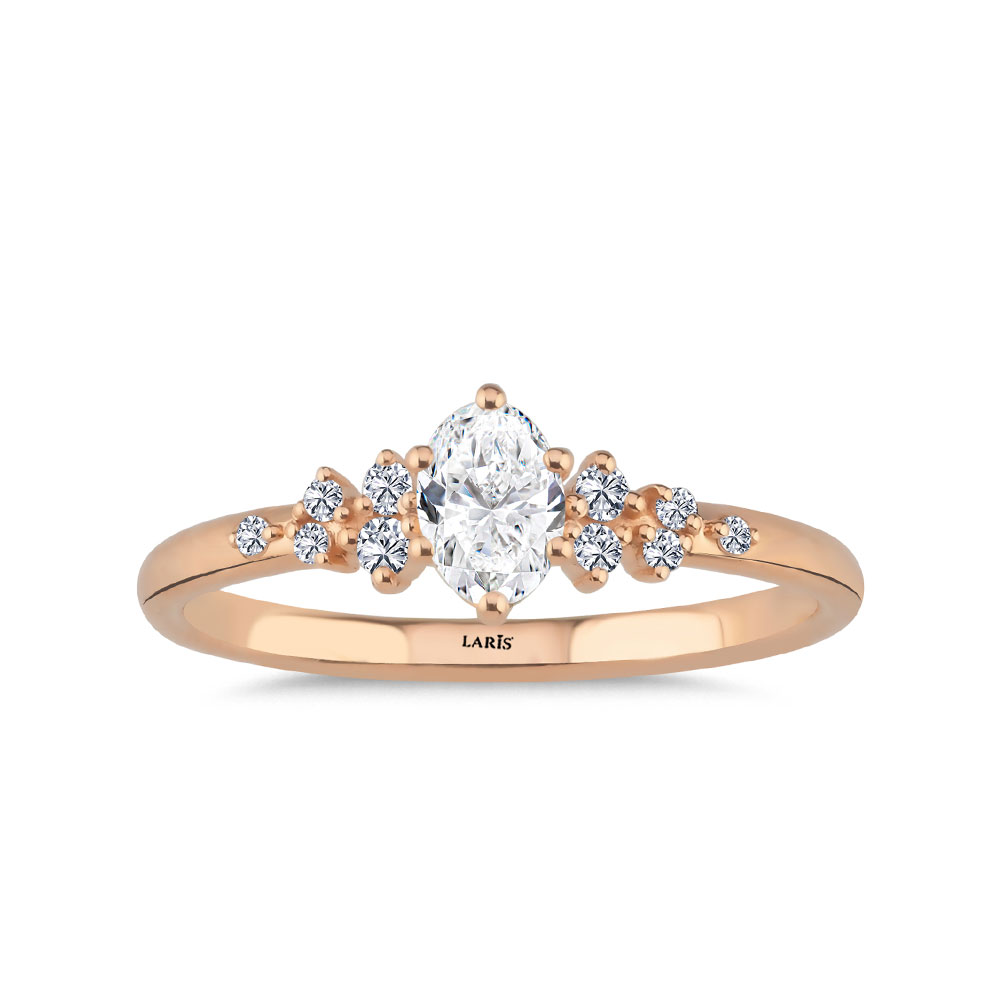 Vintage Yüzükler 0,45 Karat Pırlanta Oval Vintage Yüzük