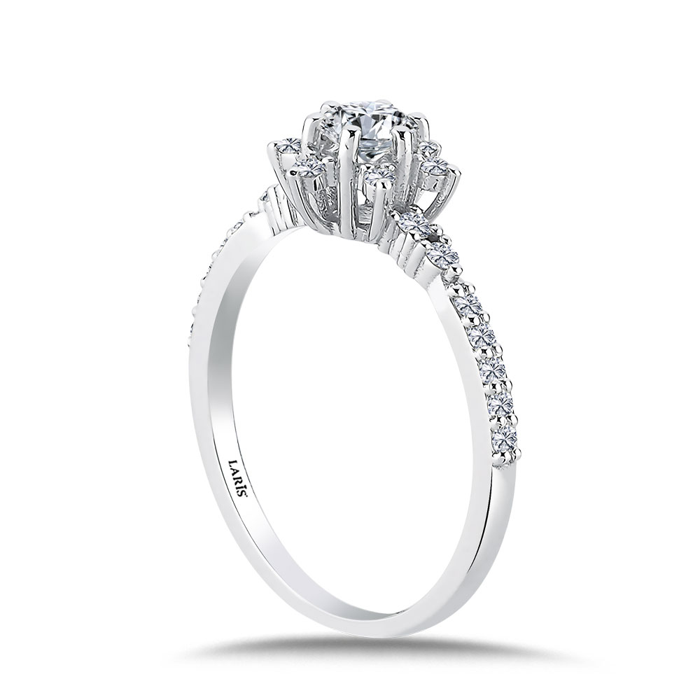 0,55 Karat Pırlanta Lotus Tektas Yüzük