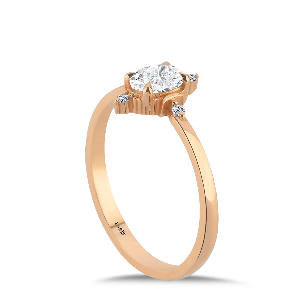 0,43 Karat Pırlanta Oval Vintage Yüzük