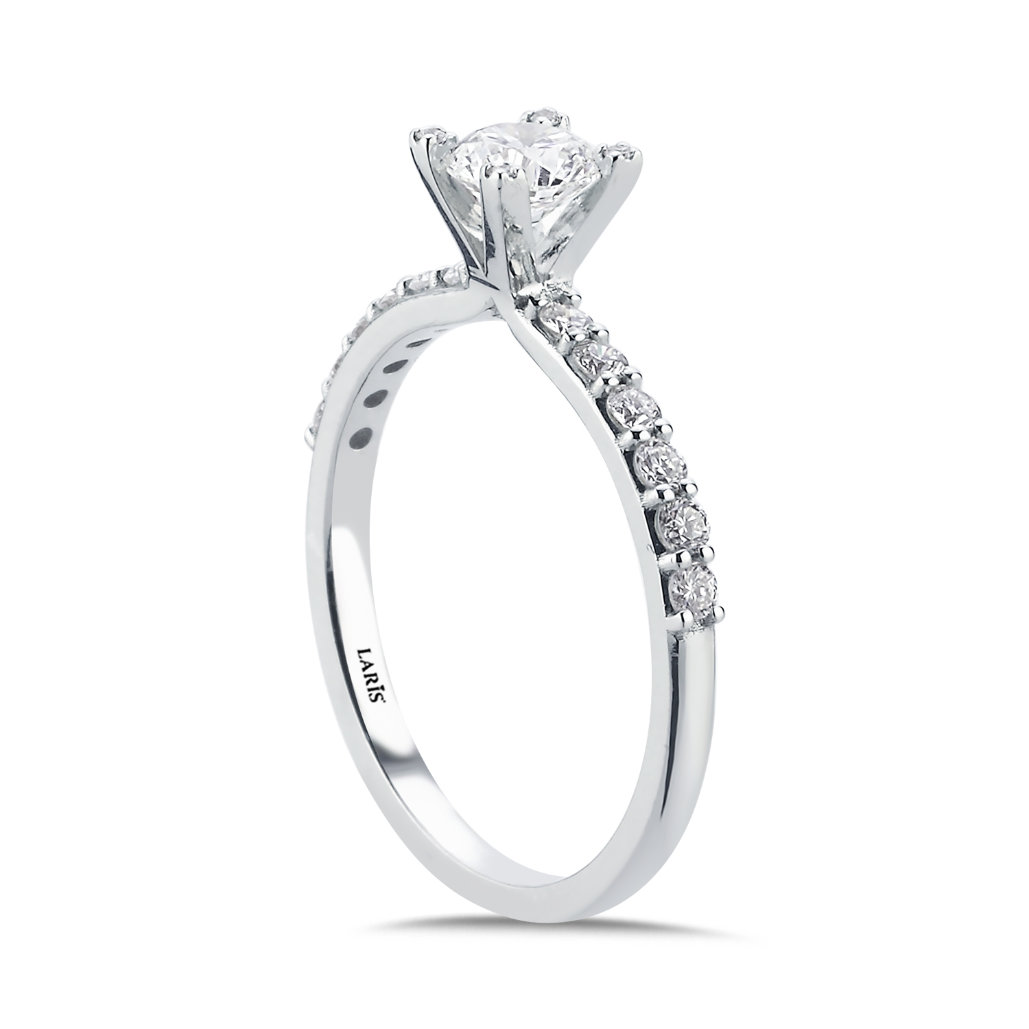 Tektaş Yüzükler 0,75 Karat Kol ve Tırnakları Taşlı Pırlanta Grace Yüzük