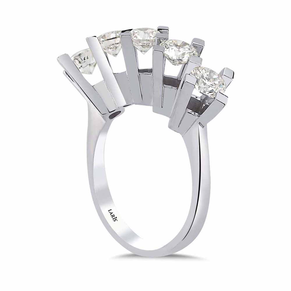 Beştaş Yüzükler 1,00 Karat Pırlanta Kare Tırnak Valiente Beştaş Yüzük