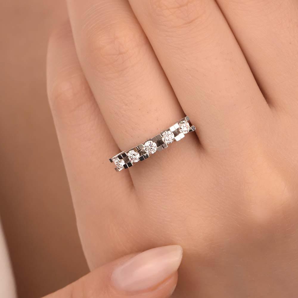 Beştaş Yüzükler 0.50 Karat Pırlanta Beştaş Yüzük