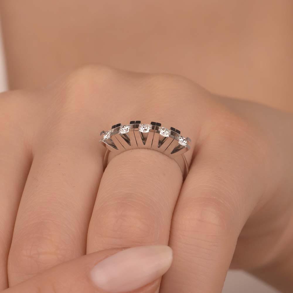 Beştaş Yüzükler 0.50 Karat Pırlanta Beştaş Yüzük