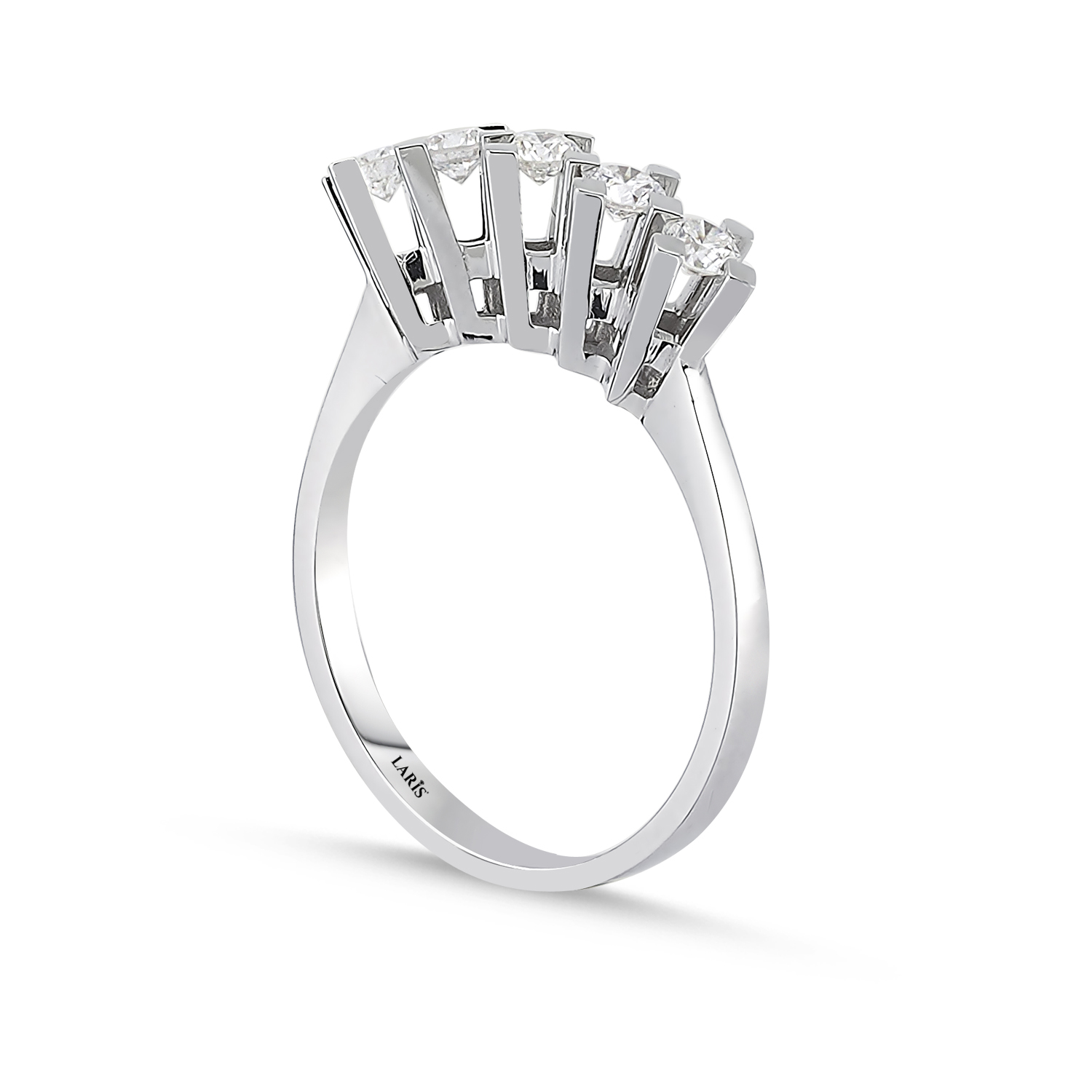 Beştaş Yüzükler 0,40 Karat Pırlanta Kare Tırnak Beştaş Yüzük