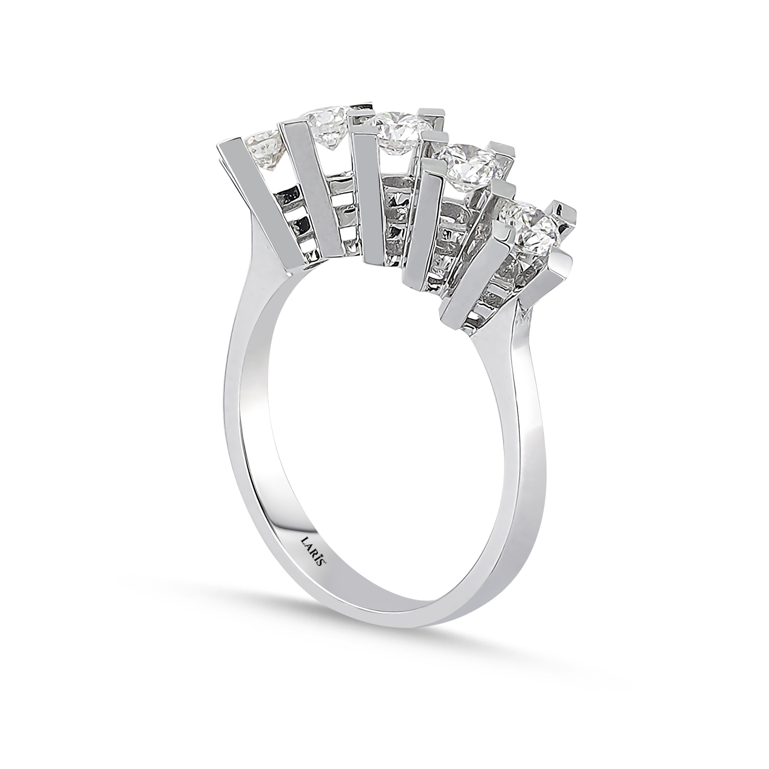 Beştaş Yüzükler 0,70 Karat Pırlanta Kare Tırnak Beştaş Yüzük