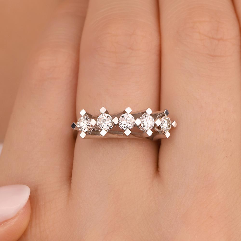 Beştaş Yüzükler 0.60 Karat Pırlanta Zenith Beştaş Yüzük