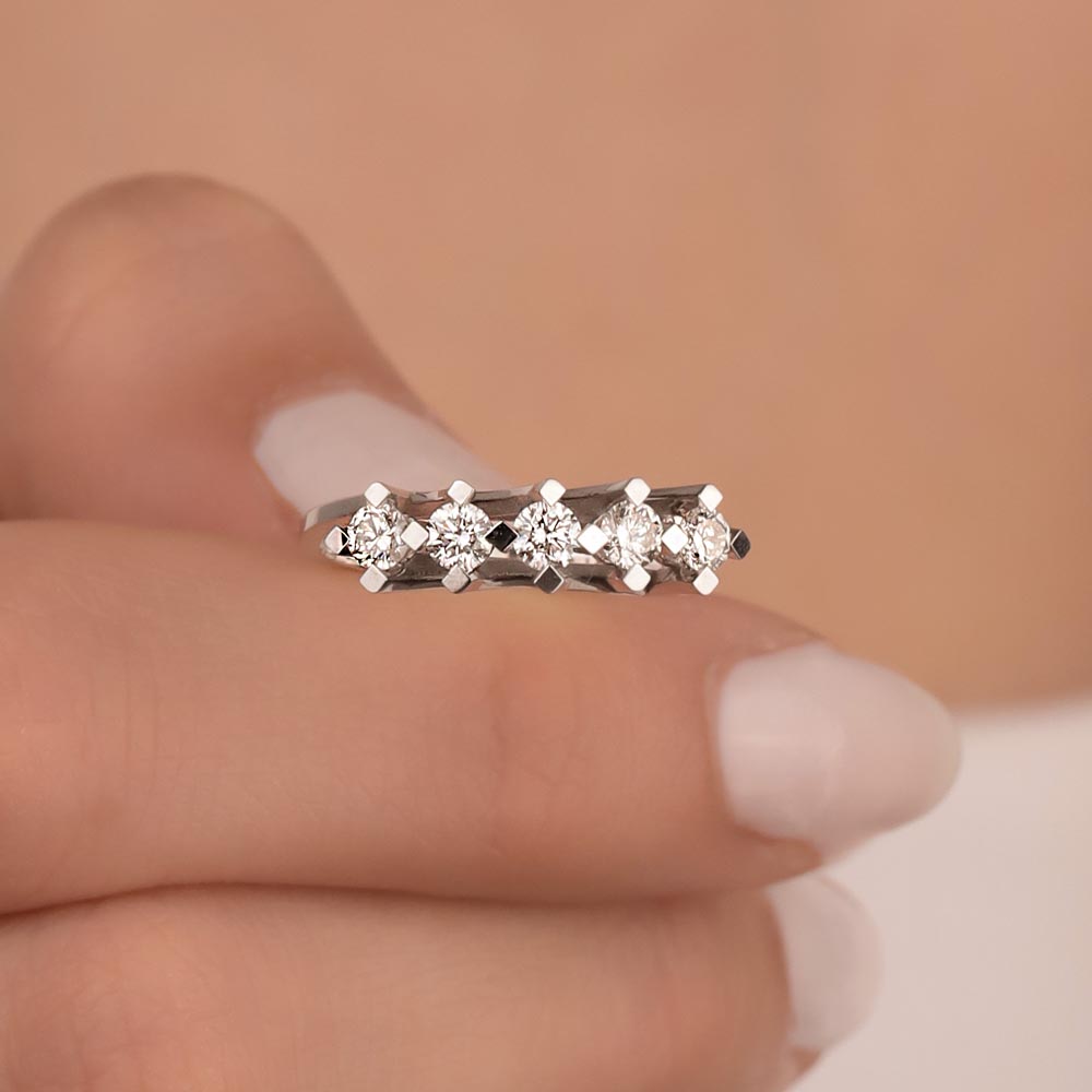 Beştaş Yüzükler 0.60 Karat Pırlanta Zenith Beştaş Yüzük