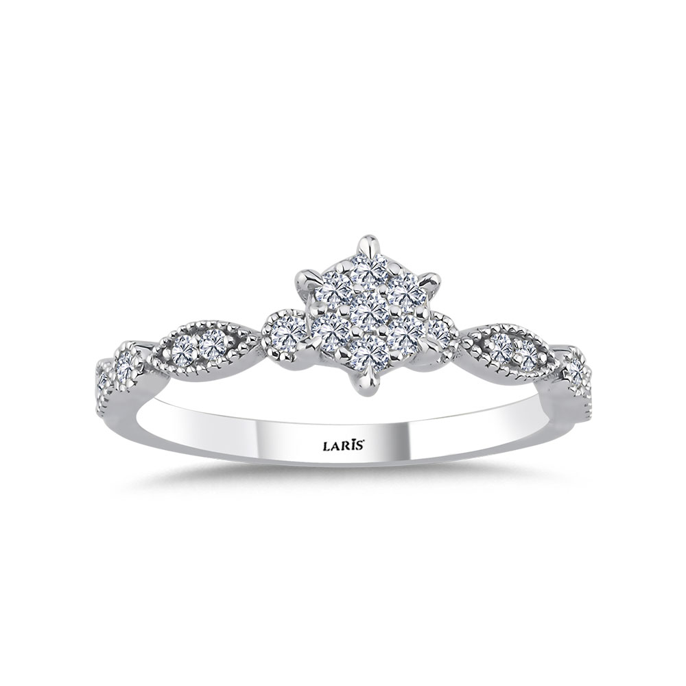 0,25 Karat Pırlanta Tektas Vintage Coronet Yüzük