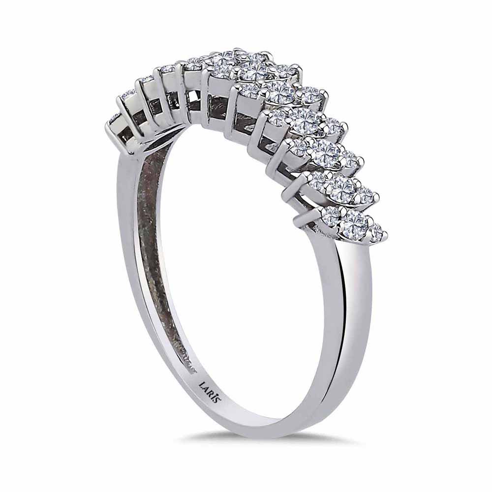 Tamtur / Yarımtur Yüzükler 0,40 Karat Pırlanta Özel Tasarım Alyans Yüzük