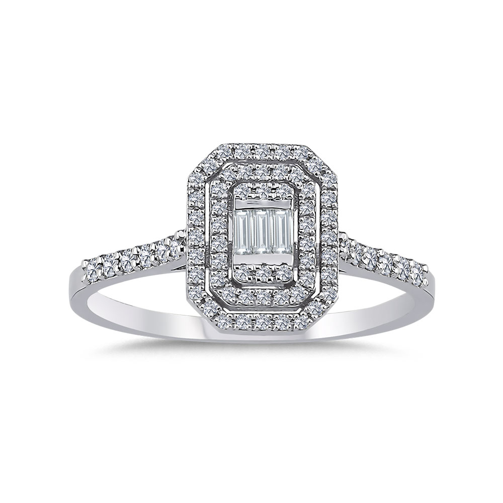 0,25 Karat Pırlanta Baget Yüzük