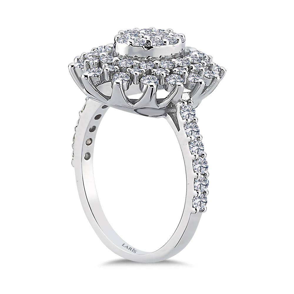 1,45 Karat Pırlanta Oval Mega Coronet Yüzük