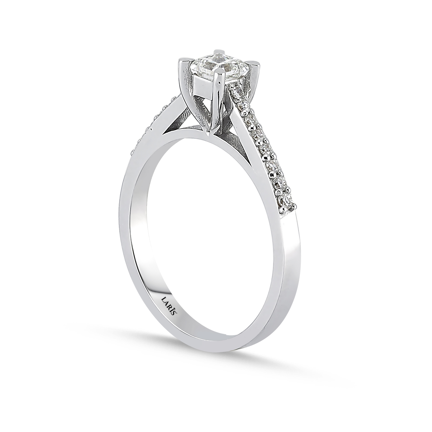 Tektaş Yüzükler 0,35 Karat Pırlanta Prenses Kesim Tektaş Yüzük