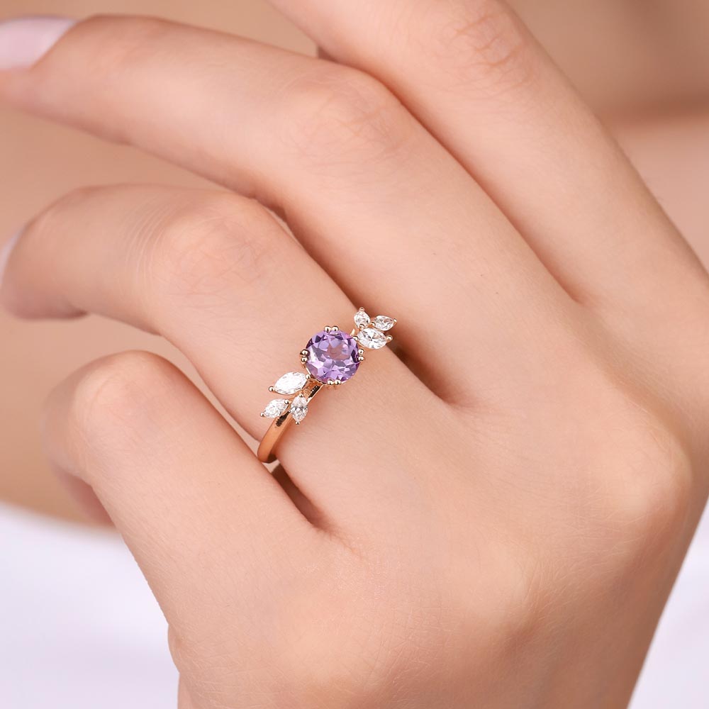 Vintage Yüzükler 1,38 Karat Pırlanta Vintage Alexandrit Yüzük