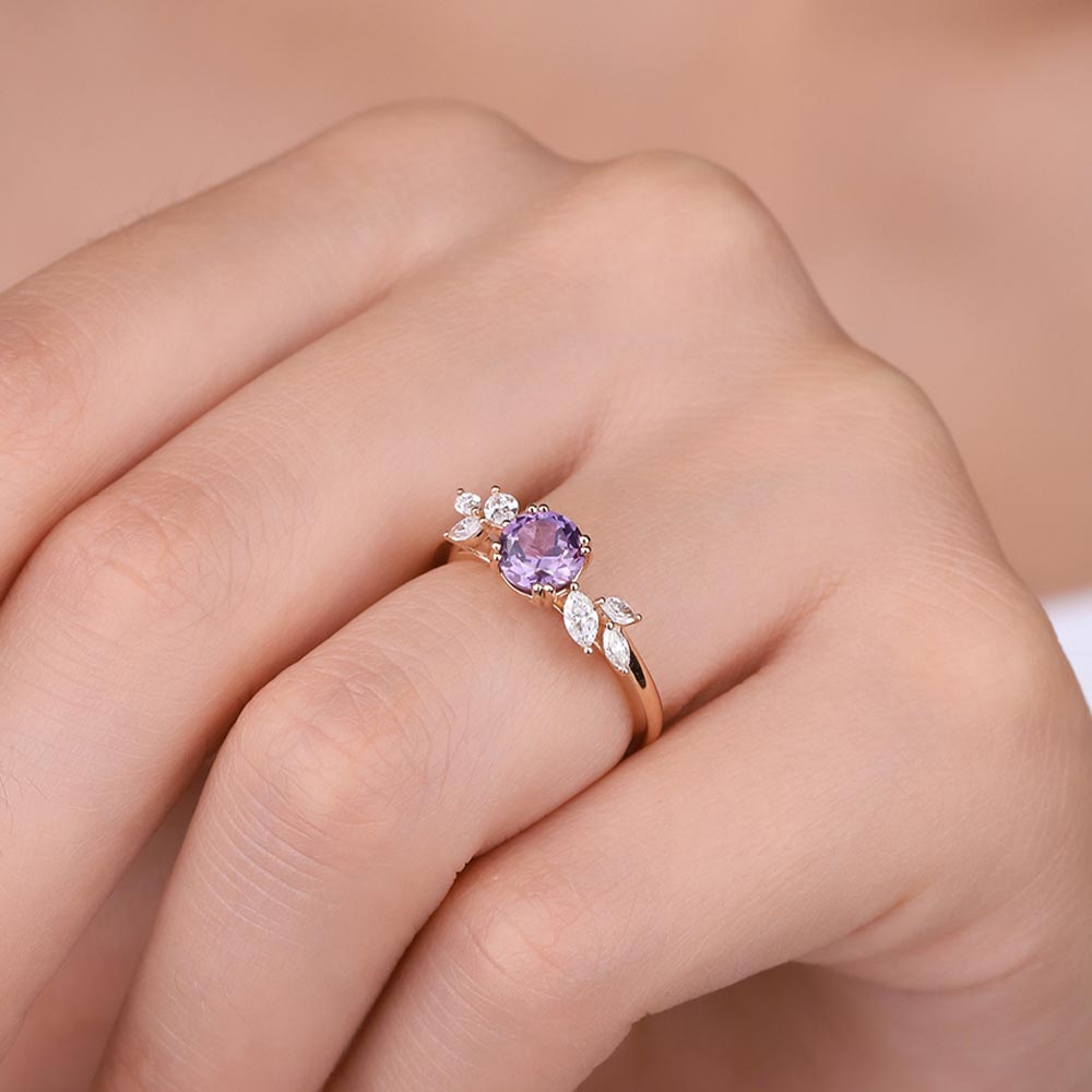 Vintage Yüzükler 1,38 Karat Pırlanta Vintage Alexandrit Yüzük