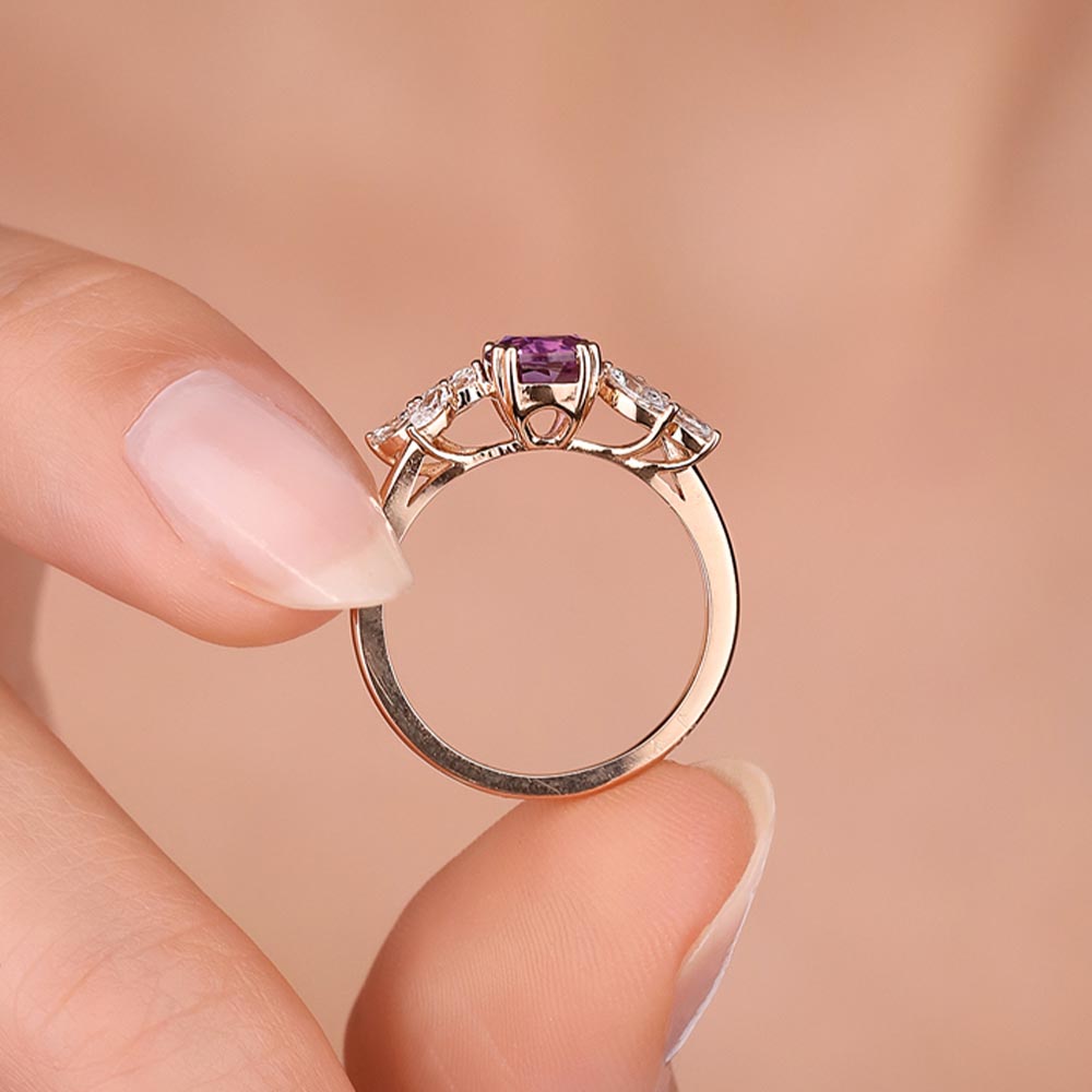 Vintage Yüzükler 1,38 Karat Pırlanta Vintage Alexandrit Yüzük