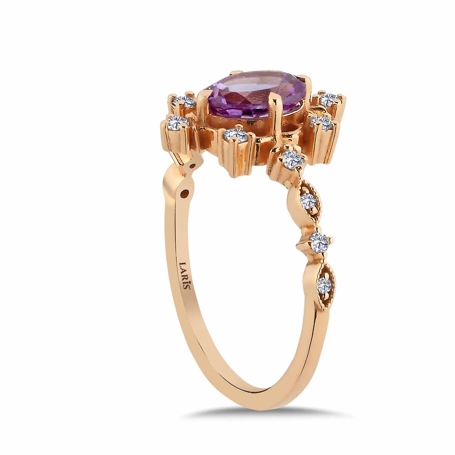 Vintage Yüzükler 1,82 Karat Pırlanta Vintage Alexandrit Yüzük