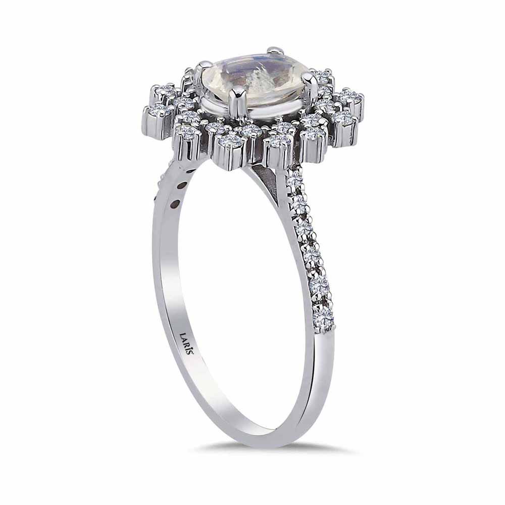 Vintage Yüzükler 0,81 Karat Pırlanta Opal Kar Tanesi Yüzük