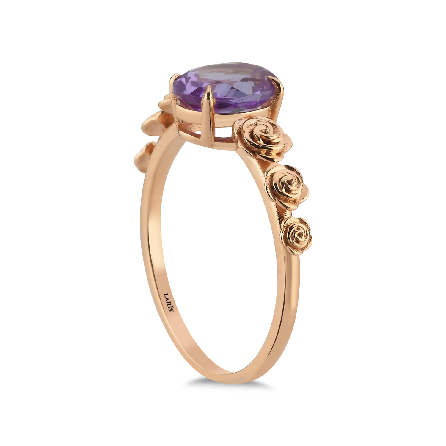 Vintage Yüzükler 1,02 Karat Oval Alexandrite Vintage Çiçekli Tasarım Yüzük