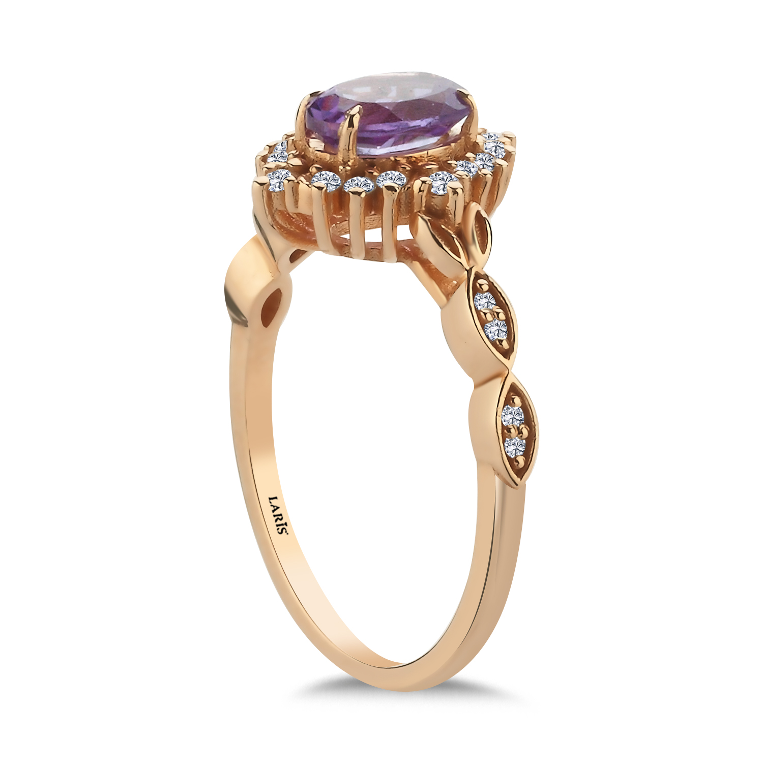 Vintage Yüzükler 1,24 Karat Pırlanta ve Oval Alexandrite Tasarım Vintage Yüzük