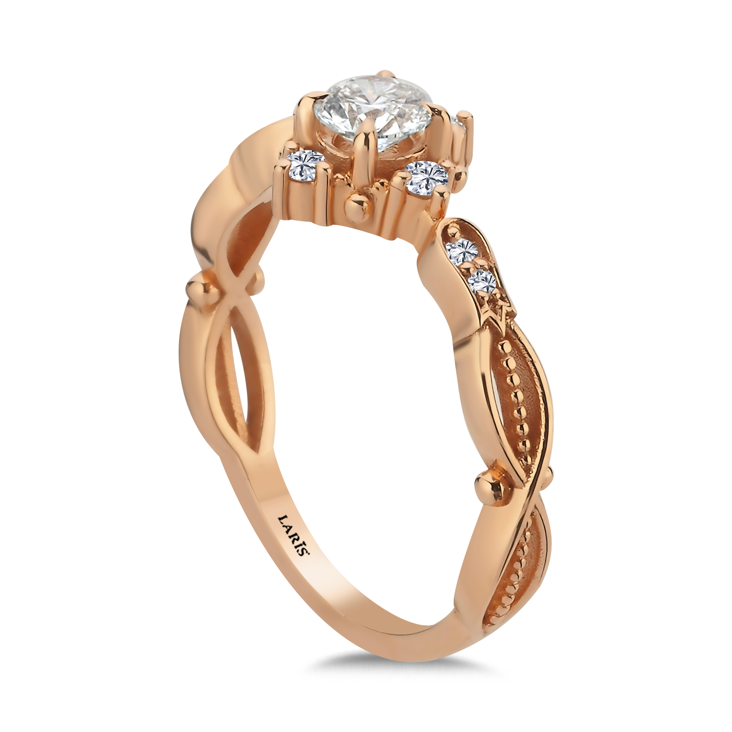 Vintage Yüzükler 0,42 Karat Pırlanta Vintage Retro Tasarım Yüzük