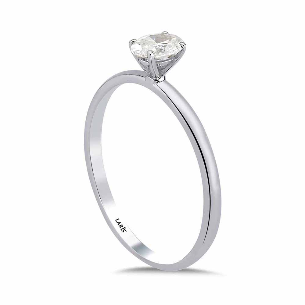 Özel Tasarım Yüzükler 0.30 Karat Pırlanta Oval Tiffany Tektaş Yüzük