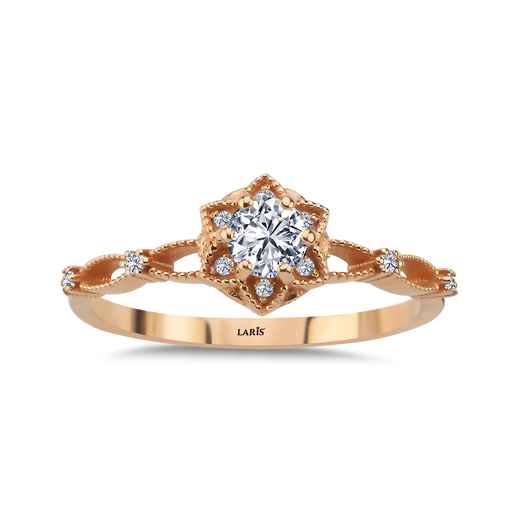 Vintage Yüzükler 0,40 Karat Pırlanta Pureté Vintage Tasarım Yüzük