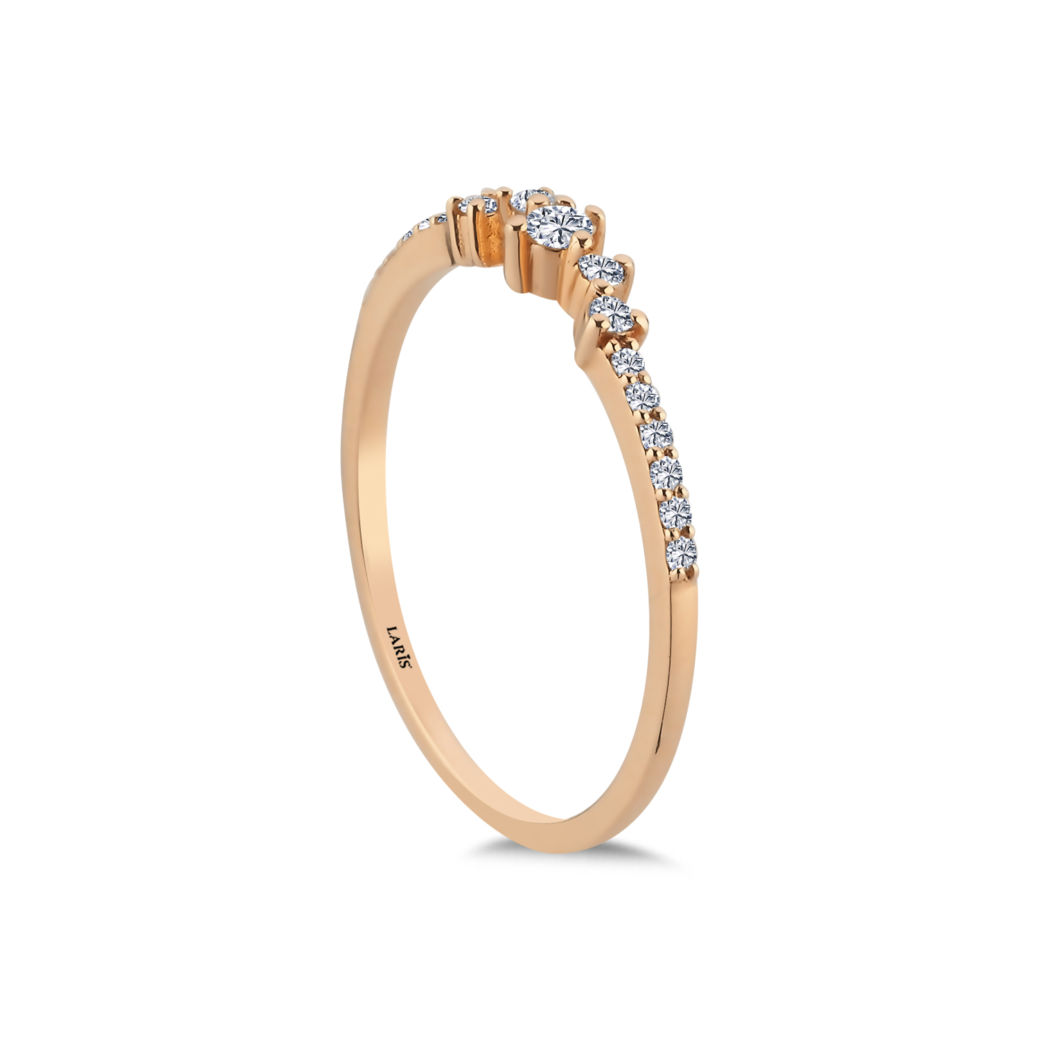 Tamtur / Yarımtur Yüzükler 0,27 Karat Pırlanta Brillia Tasarım Yüzük