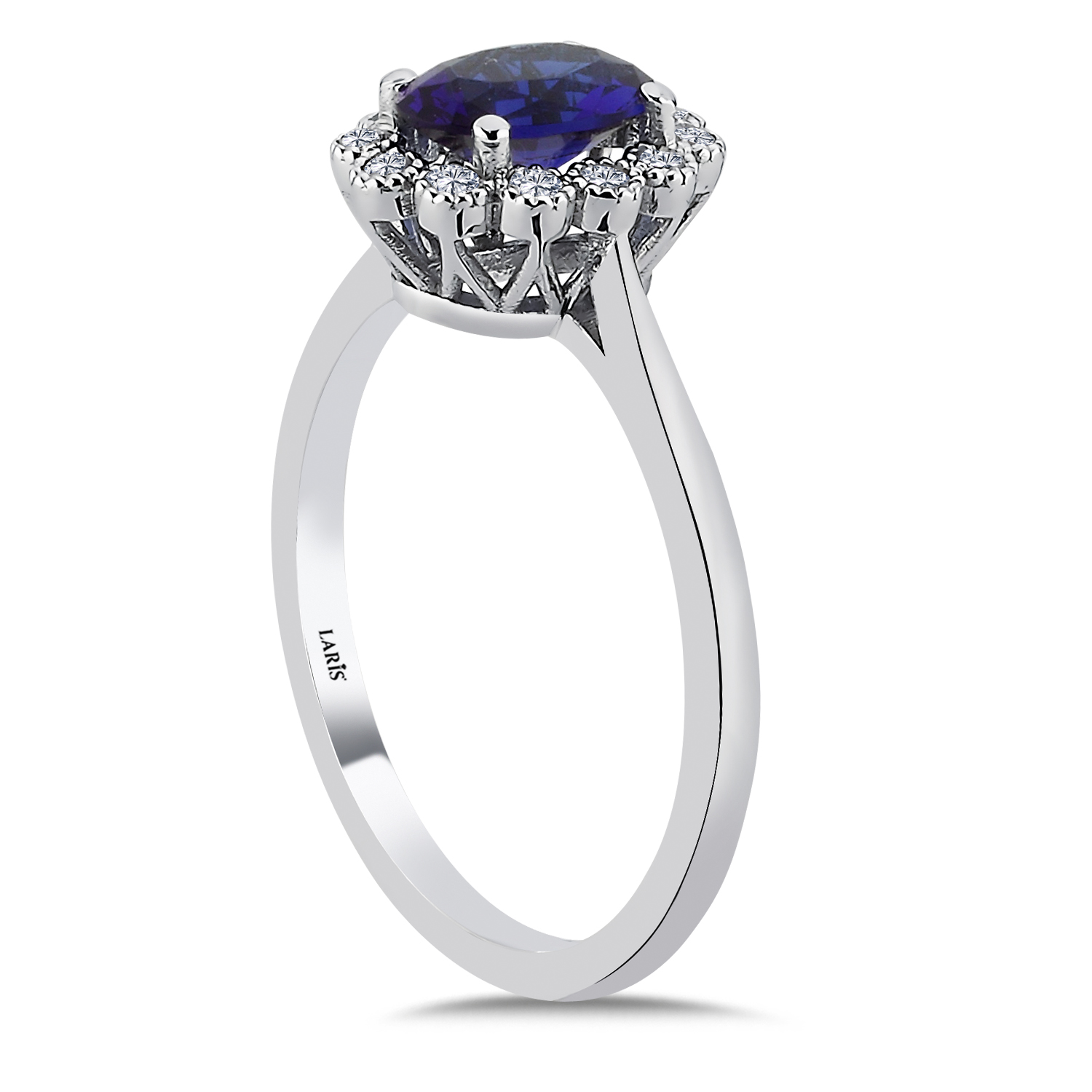 Safir Yüzükler 1.17 Karat Pırlanta Oval Royale Safir Yüzük